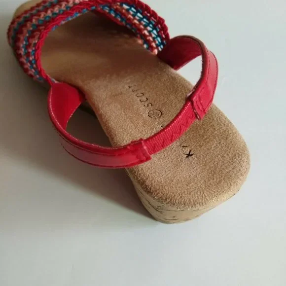 NEW KAREN SCOTT Fabric Woven Mesh Wedge Sandals - Picture 4 of 4